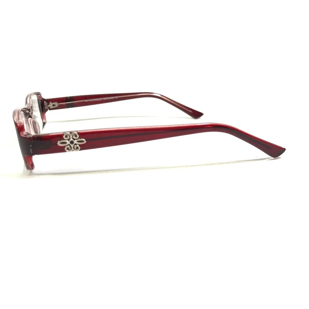 Affordable Designs Eyeglasses Frames MONICA BURGUNDY Red Rectangular 49-17-135